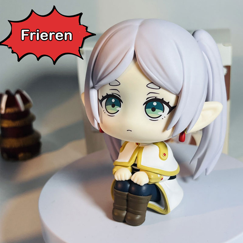 Frieren Beyond Journeys End Frieren อะนิเมะตัวเลข Q รุ่น Frieren ตุ๊กตา PVC รูปปั้นคอลเลกชันตุ๊กตาขอ