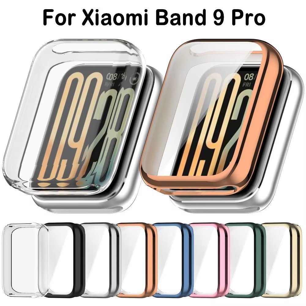 Soft TPU เคสป้องกันเต็มรูปแบบสําหรับ Xiaomi Mi Band 9 Pro ป้องกันหน้าจอสําหรับ MiBand 9 Pro กรณีอุปกรณ์เสริม