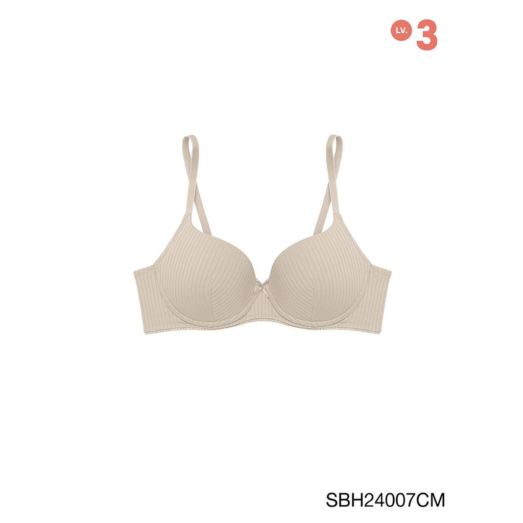 Sabina Soft Doomm Level 3 เสื้อชั้นใน มีโครง รหัส SBH24007CM - สีน้ำตาลอ่อน
