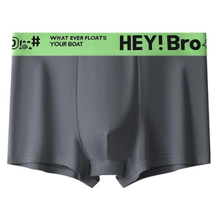 #400 กางเกงในผู้ชาย บ็อกเซอร์ Boxer เนื้อผ้านิ่ม ลาย Hey Bro 5 Size L-4XL 3202#