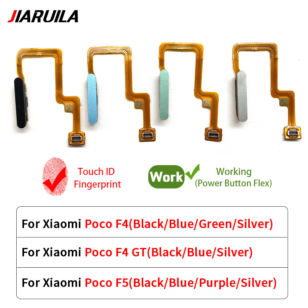 ใหม่เครื่องสแกนลายนิ้วมือสําหรับxiaomi Poco F4 GTบ้านปุ่มลายนิ้วมือเมนูกลับKey Sensor FlexสําหรับPoco F5