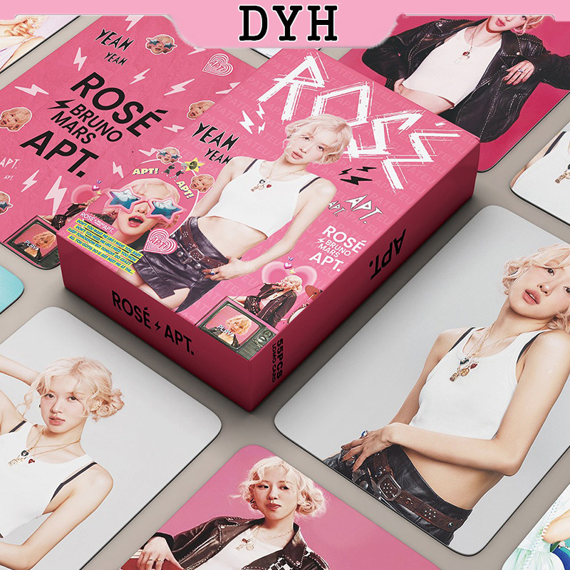 การ์ด BLACKPINK ROSE LOMO 55 ชิ้น APT อัลบั้ม Photocard KPOP คอลเลกชันการ์ด