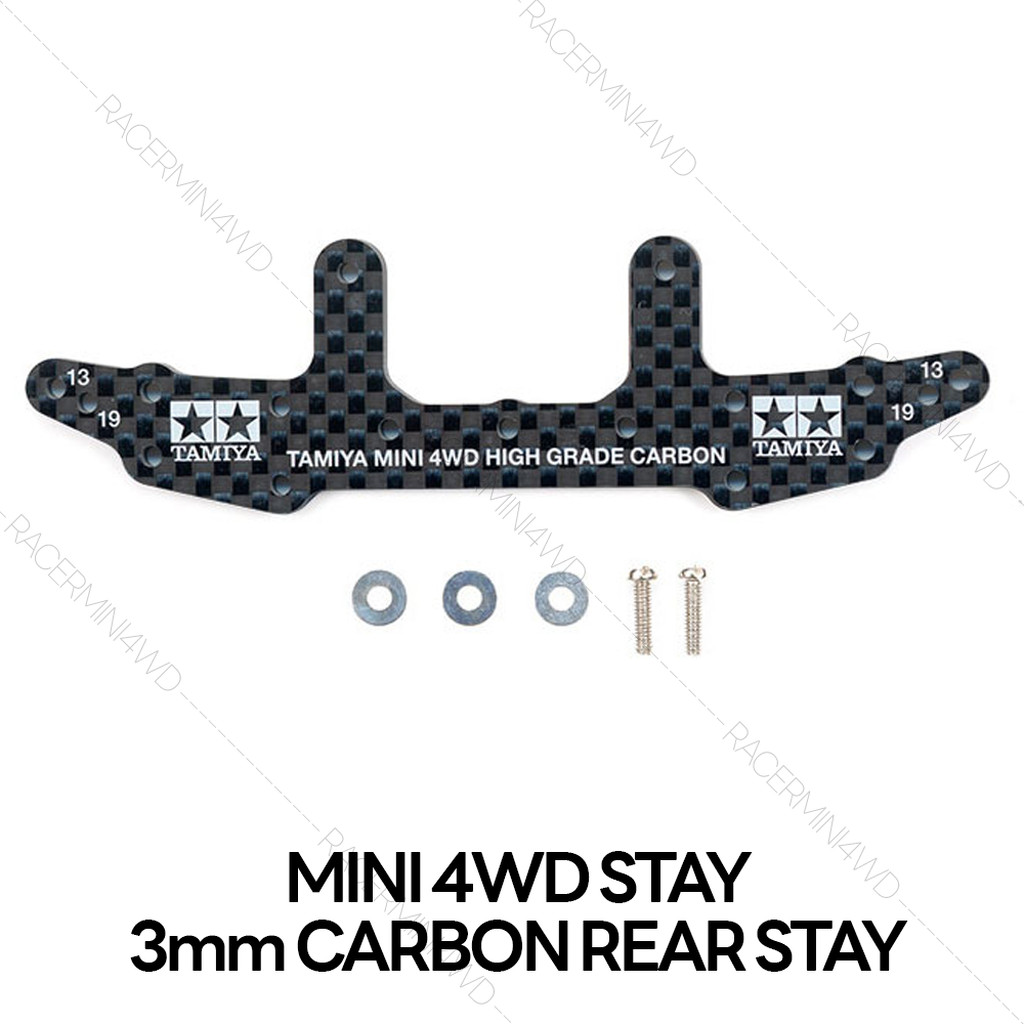 TAMIYA 95259 HG Carbon Rear Stay (3mm) ชุดแต่งมินิโฟร์วีลทามิย่าแท้