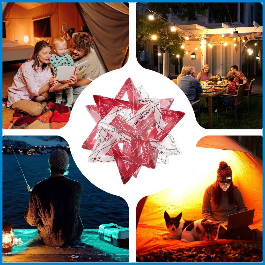 Outdoor Camping โคมไฟ Shade กันน้ํา Star Shape โคมไฟสําหรับไฟแบบพกพา Hollow out โคมไฟ Shade yunt1th