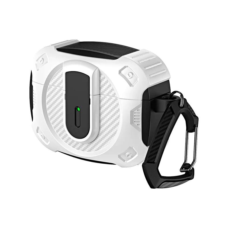 ล็อคความปลอดภัยเกราะสําหรับ แอร์พอด 4 กรณี มือโปร 2 กรณีสนับสนุนไร้สายชาร์จป้องกันกันกระแทกหูฟังสําหรับ แอร์พอด 1 2 3 4 กรณี - รูปที่ 7