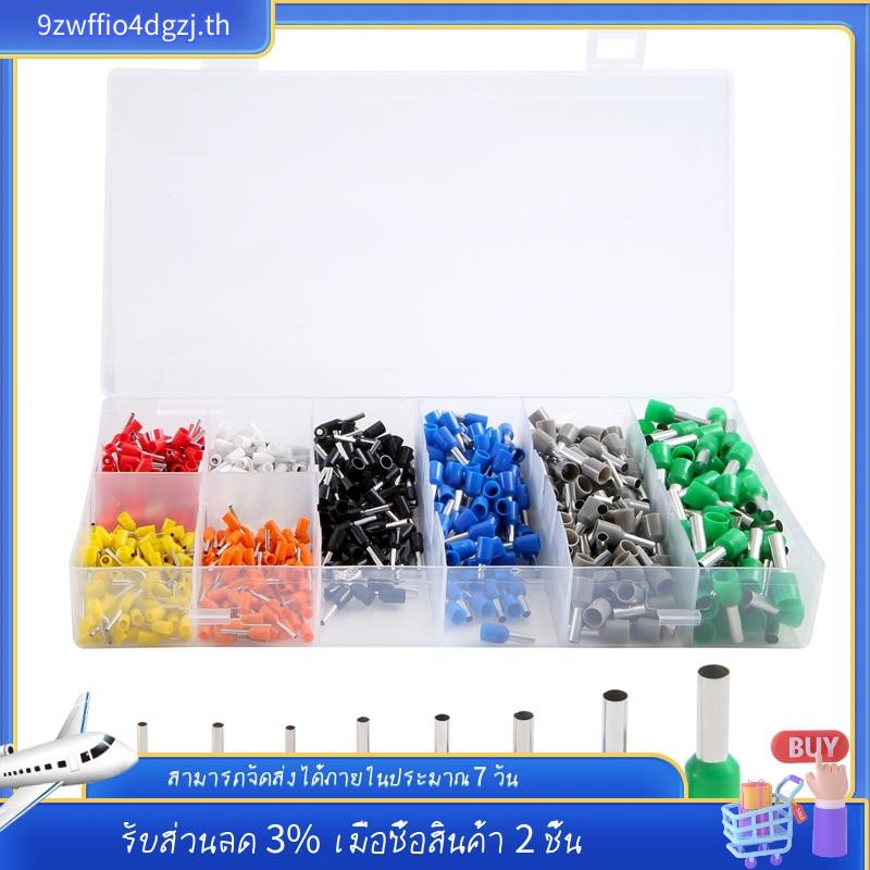 [ในสต็อก]800 ชิ้นปลอกโลหะชุด,ปลอกโลหะลวดจีบเชื่อมต่อ,สายฉนวนปลายพินawg 22-10 ชุด,Great Assortment Ferrules Kitพร้อมกรณี