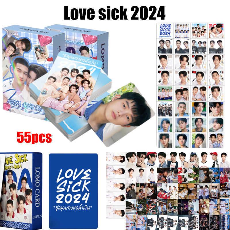 92 ชิ้น/กล่อง LoveSick การ์ดพร้อมสติ๊กเกอร์คอลเลกชัน Love Sick 2024 การ์ด Lomo Photocard