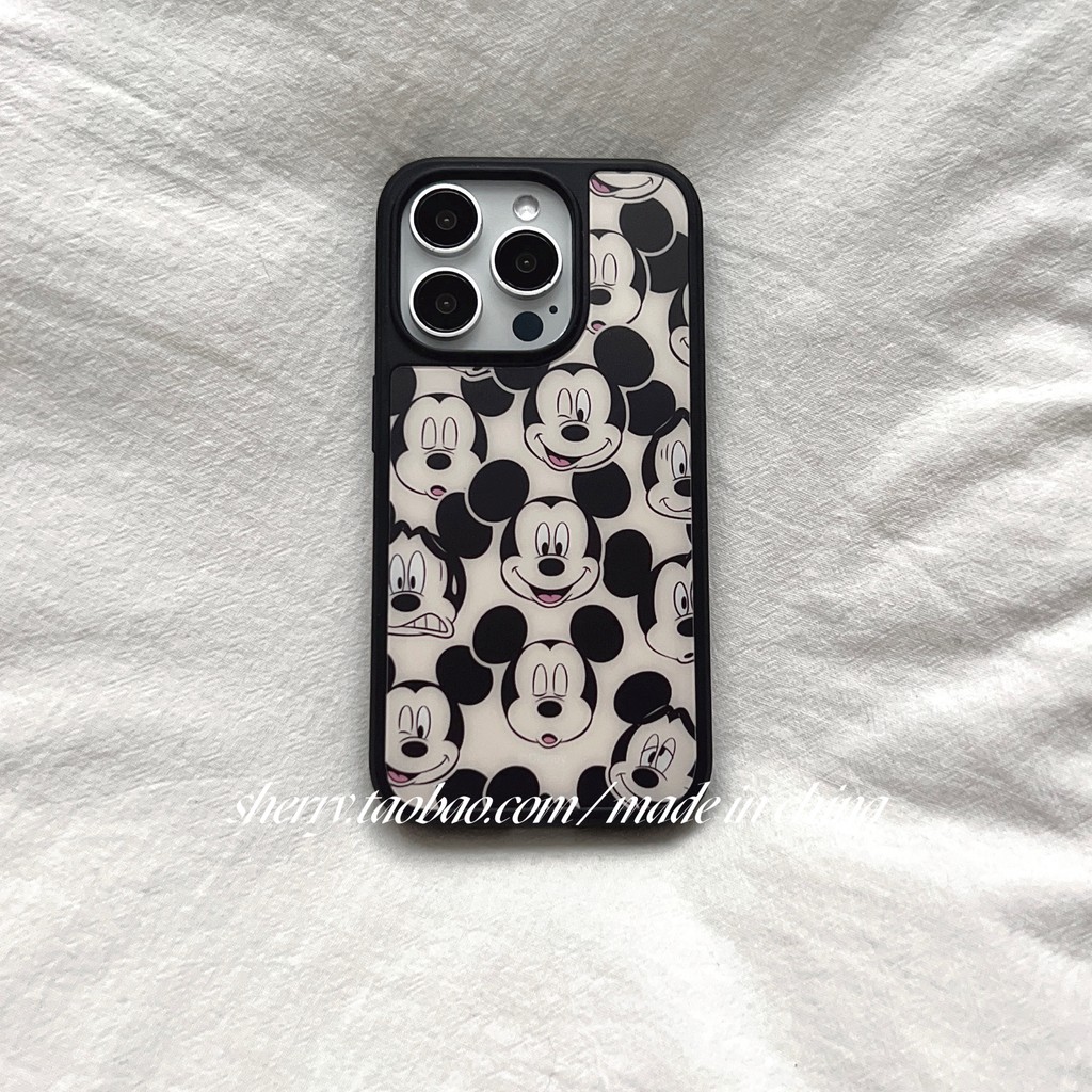 Insสไตล์น่ารักเต็มหน้าจอMickey Avatarผิวรู้สึกFrostedเหมาะสําหรับIphone17Promax Apple 14 Niche 13เคสโทรศัพท์การ์ตูน 12 Gentle 11 Small Fresh Simpleคู่iPhone16