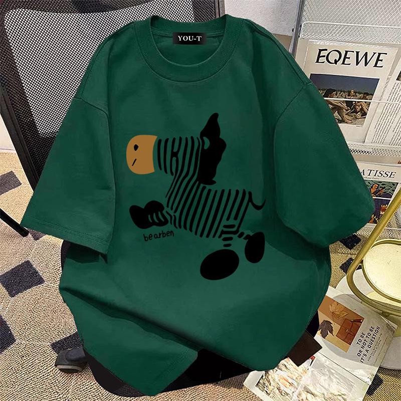 UT shop เสื้อยืดoversize แขนสั้น 'BEARBEN Horse' cotton summer tshirt ใส่ได้ทั้งชาย-หญิง  สตรี clothing