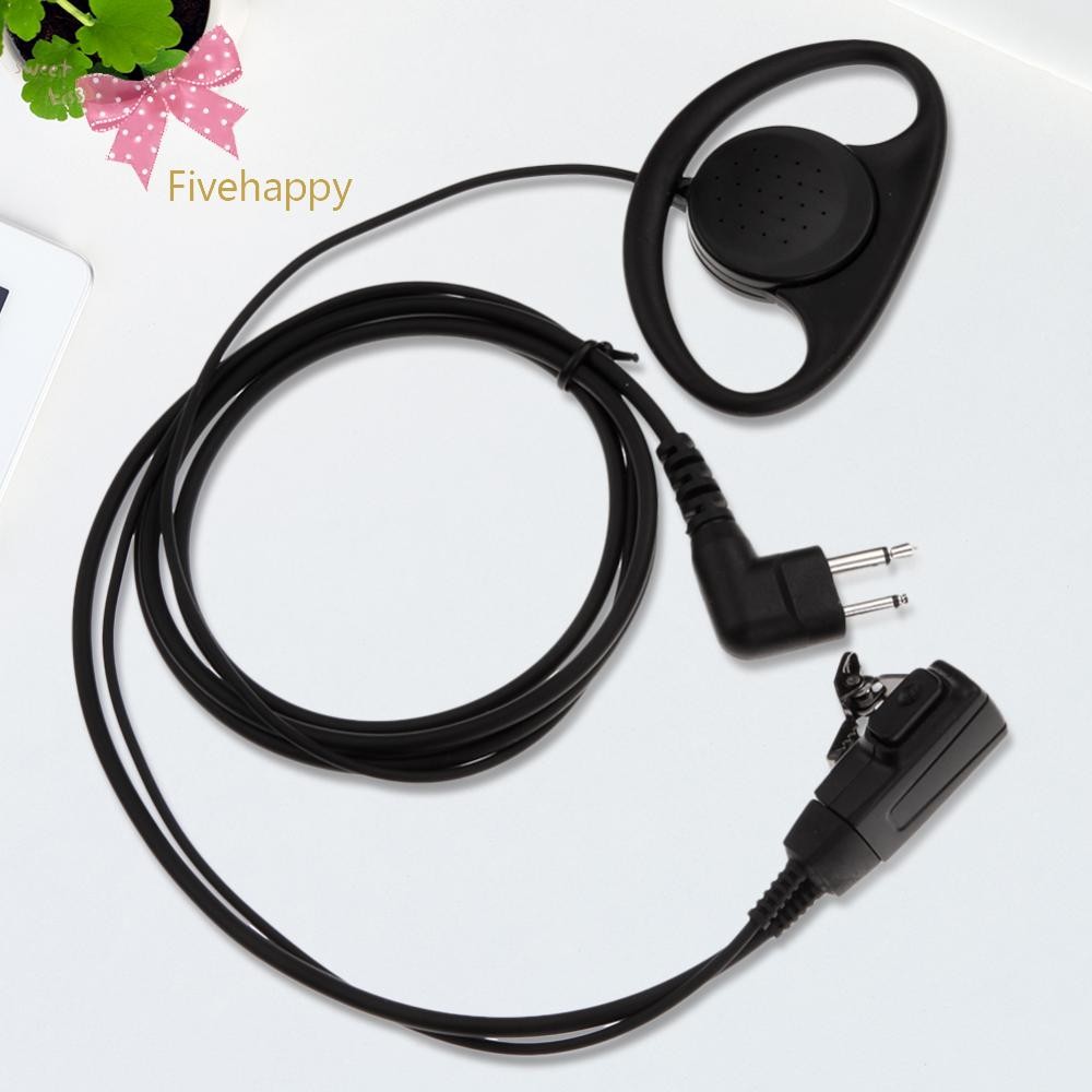 ~ หูฟัง 2 พินหูฟังหูฟังรูปตัว D สําหรับ Motorola GP88 CT150 P040 วิทยุ * [fivehappy.th]