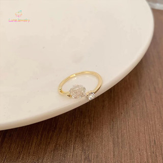 COD💖ลักษณะ:Camellia ดอกไม้วางแหวน,บุคลิกภาพแฟชั่นปรับได้สำหร…