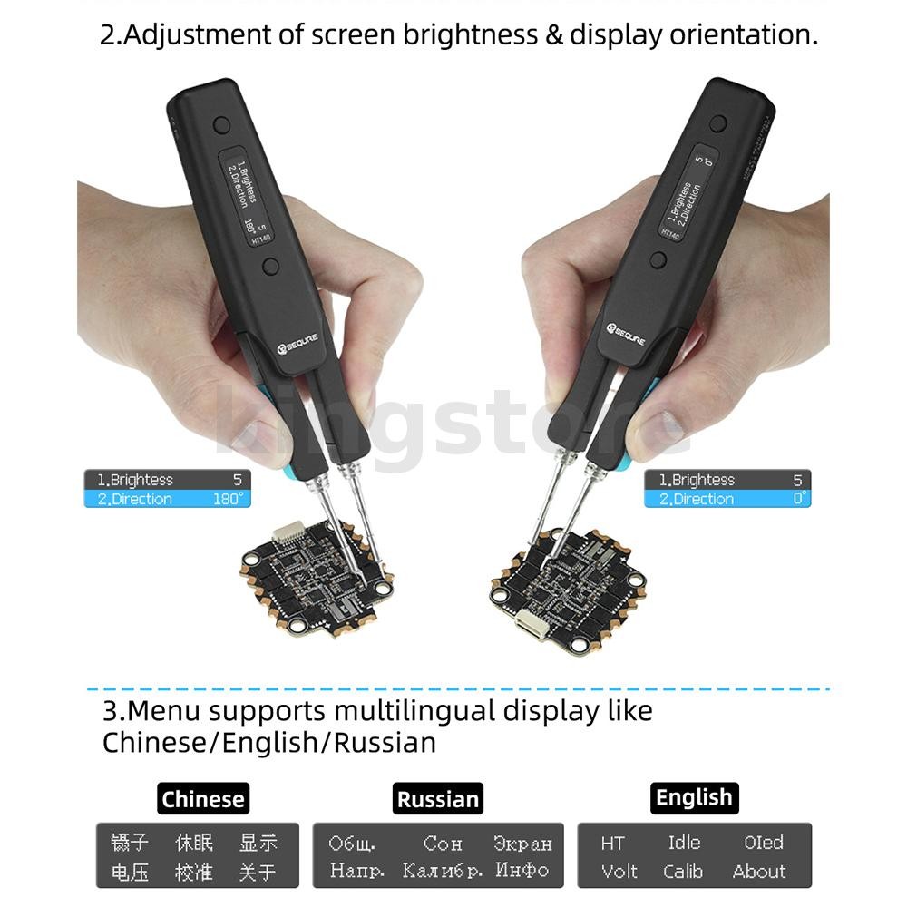 Sequre HT140 2-IN-1 แหนบร้อนและหัวแร้งใช้งานร่วมกับ C210 เคล็ดลับบัดกรีและ C120 แหนบร้อน 0Cartridge เคล็ดลับ Desoldering สนับสนุน PD|การควบคุมคุณภาพ|ไฟดีซี - รูปที่ 4