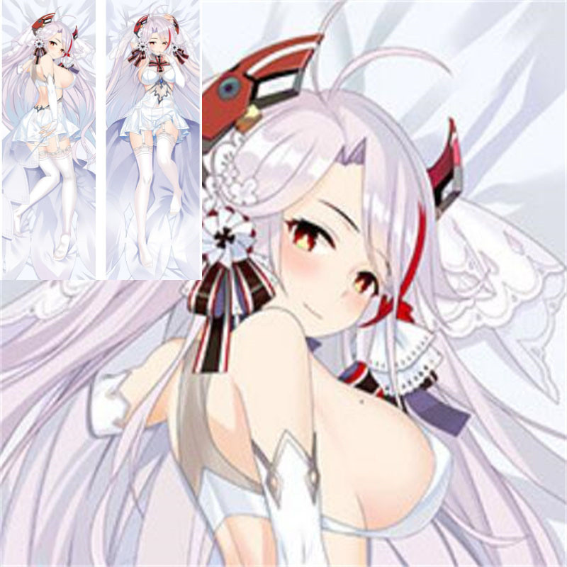50x160 ซม.อะนิเมะเกม Azur Lane KMS Prinz Eugen หมอนครอบคลุม Dakimakura กรณี 3D สองด้านผ้าปูที่นอนปลอ
