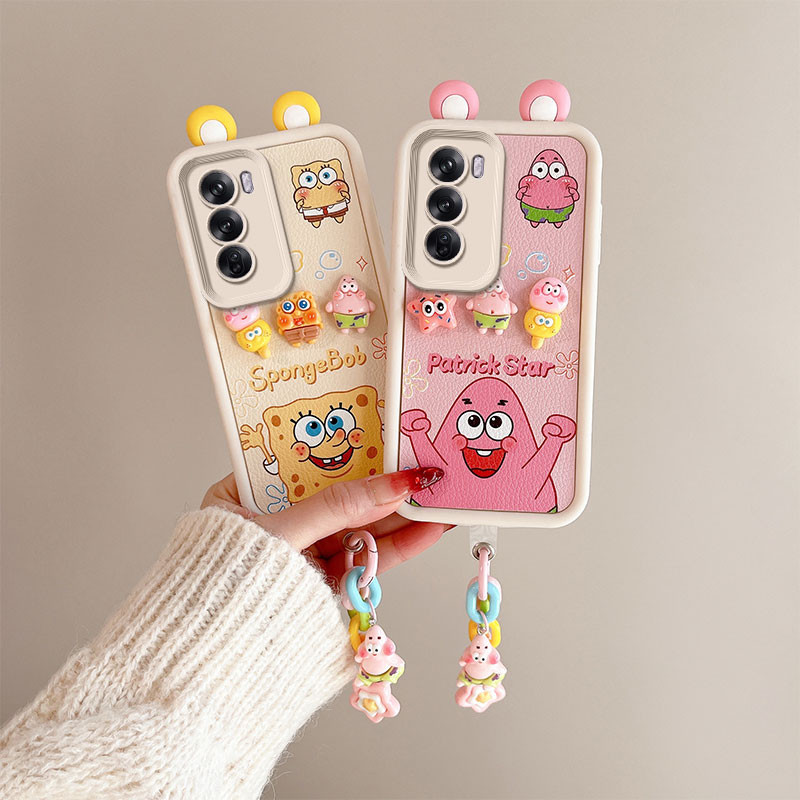เคส OPPO Reno 12 Pro 5G เคสใช้งานร่วมกับรูปแบบหนังน่ารัก 3D หูเคสโทรศัพท์แบบนุ่ม BB-PWED