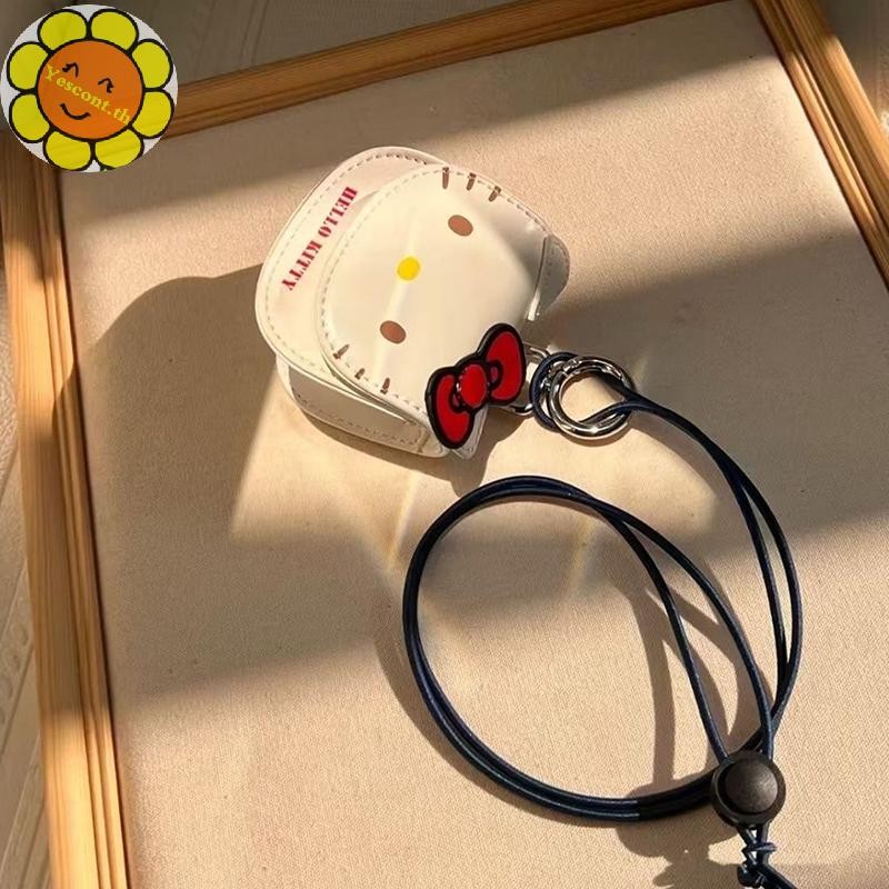 Yescont Kawaii Hello Kitty กระเป๋าใส่เหรียญคอแขวนกระเป๋าสตางค์ขนาดเล็ก Sanrio KT Cat Crossbody หูฟังกระเป๋าขนาดเล็กกระเป๋าสะพาย TH