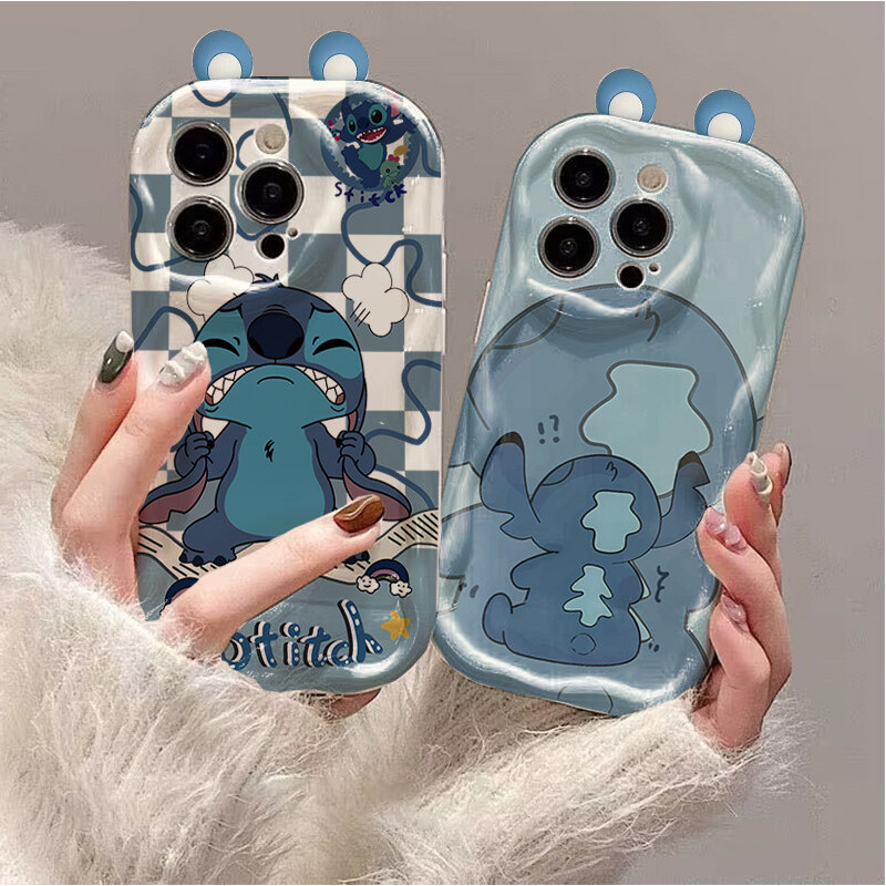 3D Stitchหูเคสโทรศัพท์สําหรับOPPO Realme C55 C35 C12 C15 C17 C11 2020 7i 5 5I 6I 6 10 13 Pro Max Plu