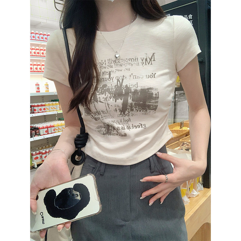 M-3XLเสื้อครอป เสื้อผ้าสวยเก๋ มีให้เลือกหลายไซส์ เสื้อยืดผู้หญิงสวยๆ เสื้อครอปเข้ารูป - รูปที่ 6