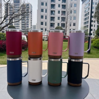 ถ้วยกาแฟ ทีโซอิน304 สแตนเลสสํานักงานธุรกิจฉนวนถ้วยน้ําจับกระติกน้ําร้อนถ้วย530ml/710ml กระติกน้ําร้อนขวดน้ําถ้วยกาแฟถ้วย