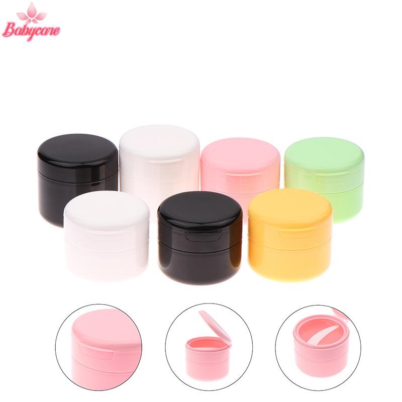 Byce> 100/150g Flip Coverพร้อมช้อนขวดรีฟิลแต่งหน้าเปล่าหม้อTravel Faceครีมโลชั่นเครื่องสําอางผ้าฝ้ายPadคอนเทนเนอร์ใหม่