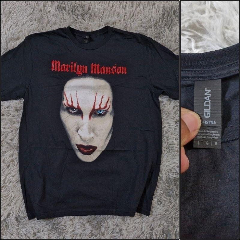 T-Shirts. เสื้อวงลิขสิทธิ์แท้ "Marilyn Manson ลาย RED LIPS " tee.