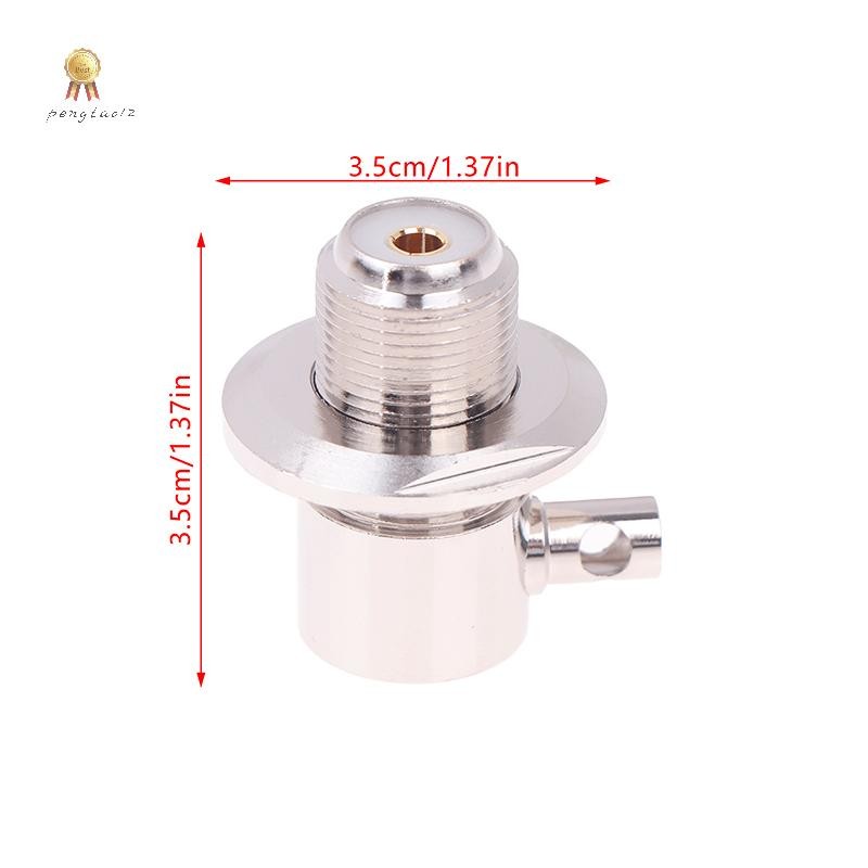 Pengatao12 1pcs Connector UHF SO239 แจ็คหญิง Nut Bulkhead Crimp RG58 RG142 LMR195 มุมขวา RF Coaxial Wire Terminals ใหม่