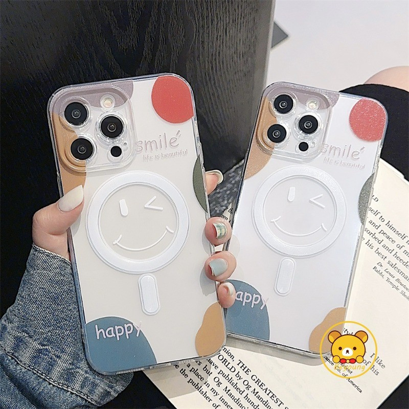 สําหรับOPPO A93 A94 A95 A96 A97 A98 A93s A80 A76 4G 5G A9 A5 2020 ACE 2 Simple Smileแม่เหล็กไร้สายชา