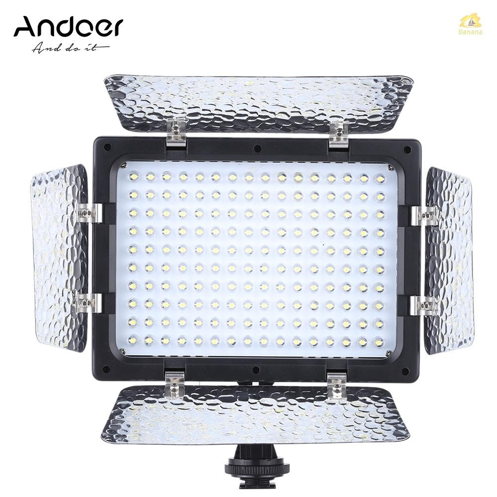 Andoer W160 ไฟถ่ายภาพวิดีโอแผงหลอดไฟ 6000K 160 LEDs สําหรับกล้อง DSLR DV กล้องวิดีโอ