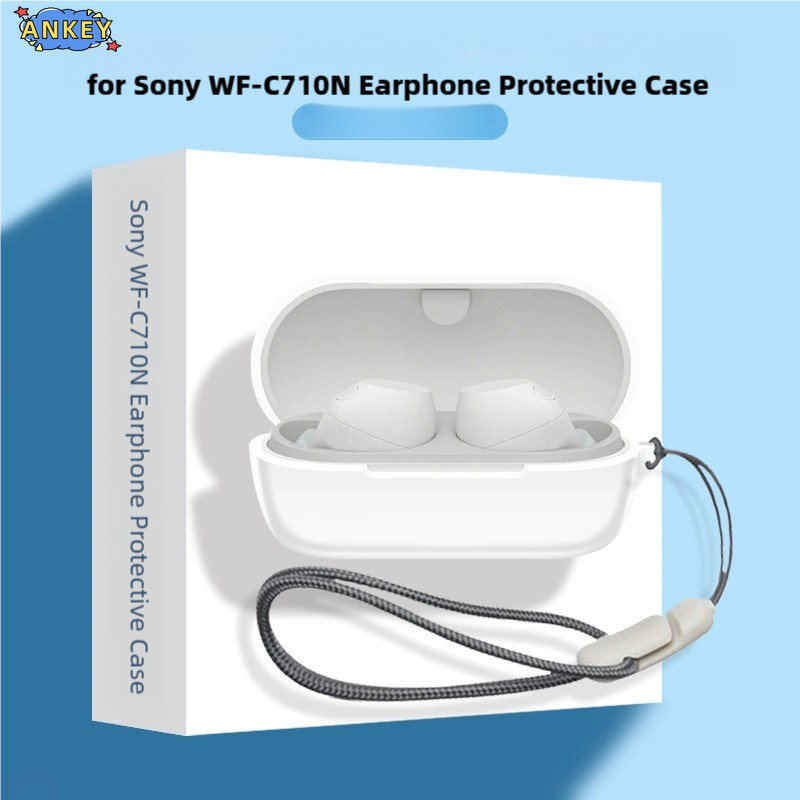 for Sony WF-C710N Case Protective Nylon Lanyard Soft Cover WFC710N C710N Headphone Shells Washable H