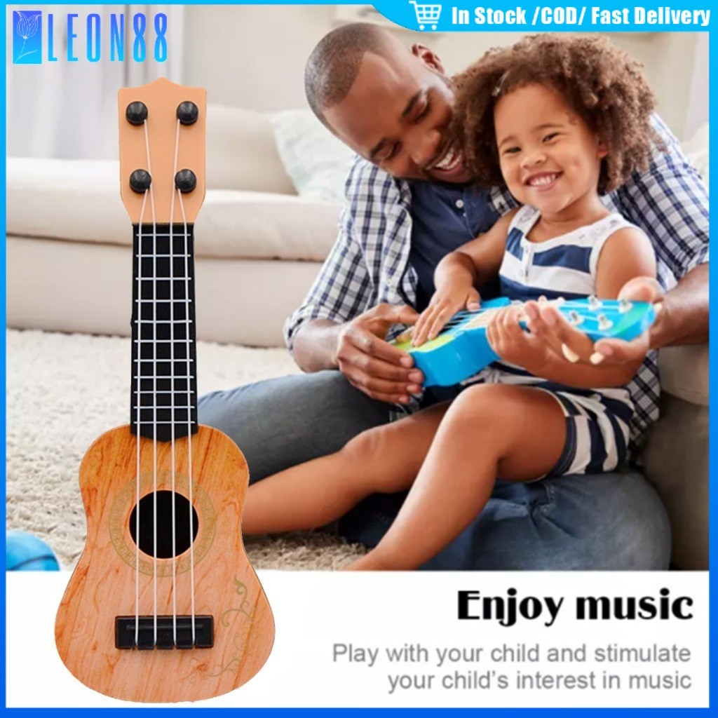 ของมาใหม่！กีต้าร์อูคูเลเล่ กีต้าเด็กดีดได้จริง เสียงดี Ukulele ของเล่นของขวญเด็ก