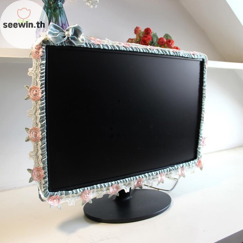 Seewin Fairy สไตล์ 24-38INCH ทีวีฝุ่นคอมพิวเตอร์ Monitor Protection Stick ติดผนังเดสก์ท็อปหน้าจอโค้ง