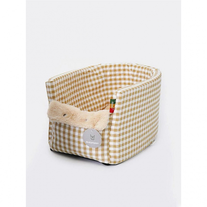 เวอร์ชั่นเกาหลีรถควบคุมกลางครอกแมวตารางลายสก๊อตครอกสี่ฤดูกาลสากลครอกสัตว์เลี้ยงที่นั่งขนาดเล็กขนาดกลาง - รูปที่ 7