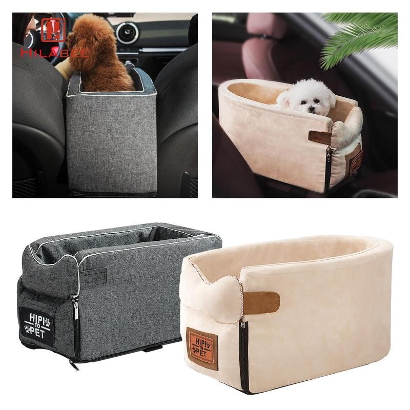 [hilabee] สัตว์เลี้ยงแบบพกพารถ Booster Seat สุนัขขนาดเล็ก/กลาง Carrier Dog Car Seat Basket