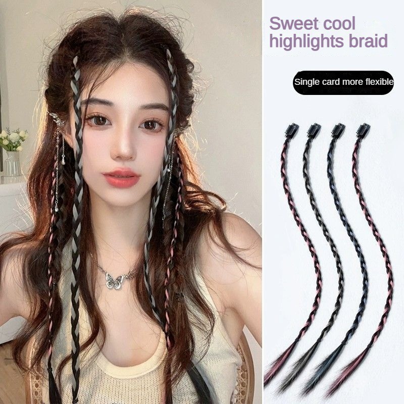 วิกผม Braids หางม้าหญิงสาวร้อนเน้นสกปรก Braids มวย Braids Braids y2k Twist Braids