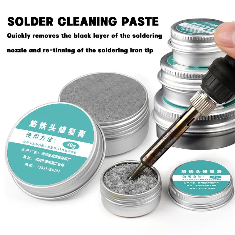 หัวแร้ง Refresher Solder Clean Paste Oxide Solder Iron Tip Refresh Tip Tinner Activator Non-stick Tin Repair Tool