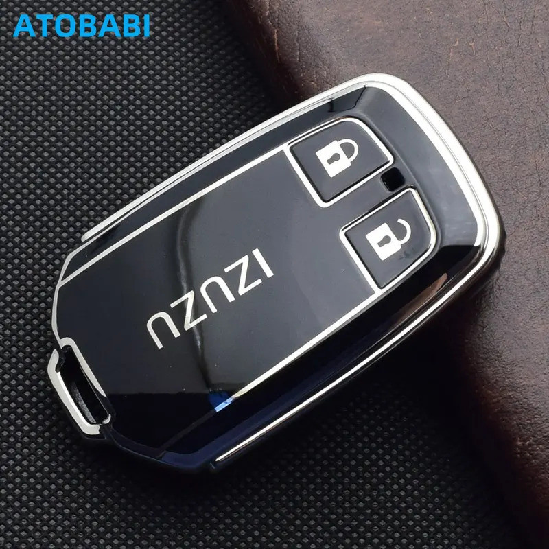 ฝาครอบ TPU Key Fob สําหรับ Isuzu D-Max (2019-2022) - ตัวป้องกันรีโมทคอนโทรลอัจฉริยะพร้อมที่วางพวงกุญแจอุปกรณ์เสริมในรถยนต์ที่ทนทาน