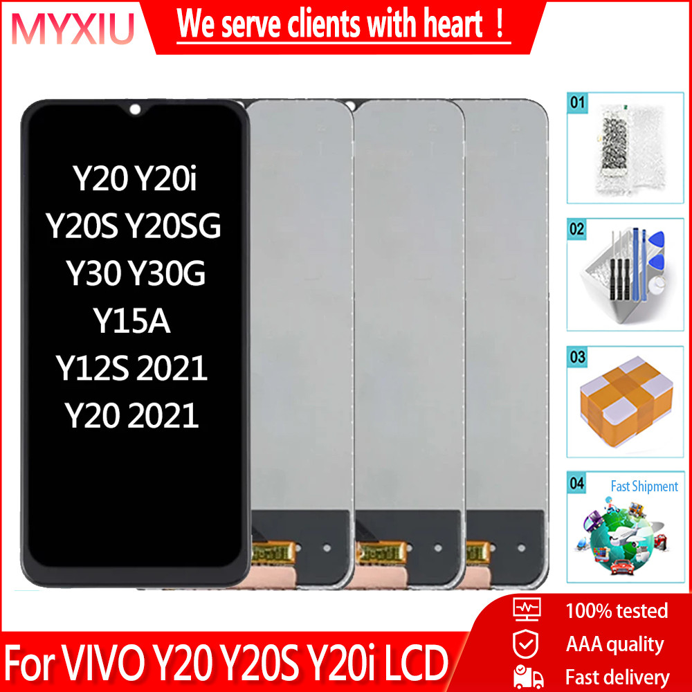 6.51 "สําหรับVivo Y20 Y20i Y20S Y30 Y30G Y15AจอแสดงผลLCDหน้าจอสัมผัสสําหรับVivo Y12S (2021) Y20 (202