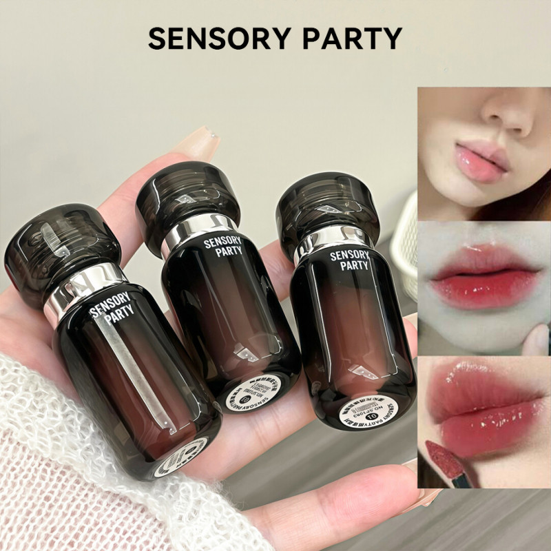 SENSORY PARTY ลิปกลอส ลิปสติกน้ำเบา กระจก ลิปสติกให้ความชุ่มชื้น