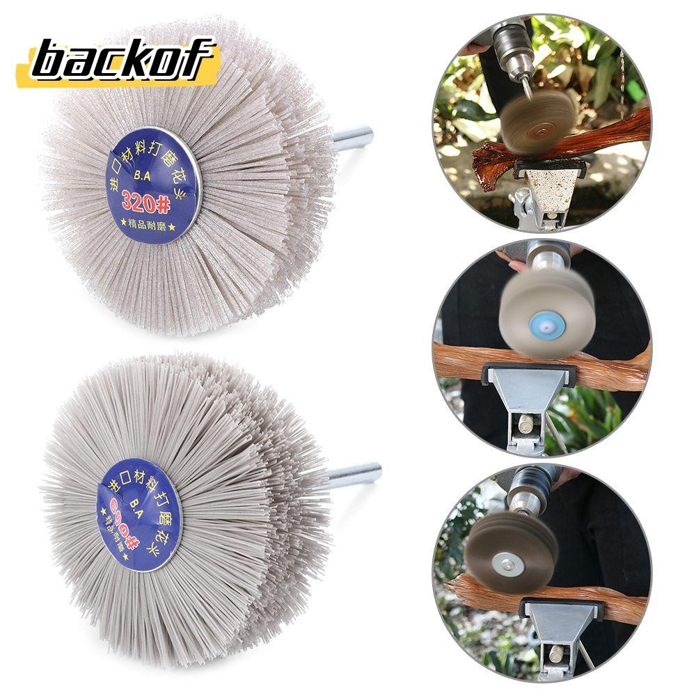 Backof แปรงล้อไนลอน Mahogany Finish เจาะ Grind Buff Deburring เครื่องบด