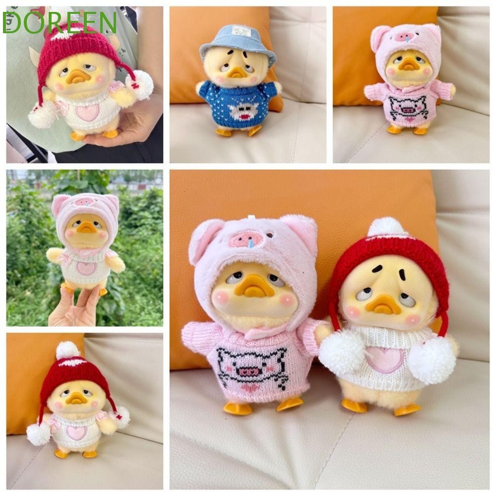 เสื้อผ้าตุ๊กตาเป็ด DOREEN Annoying งานเป็นเสื้อผ้าตุ๊กตาทํามือนุ่ม, แฟชั่นเป็ดเศร้ามินิคอลเลกชันชุดเป็ดน้อยสีเหลืองของขวัญคริสต์มาส