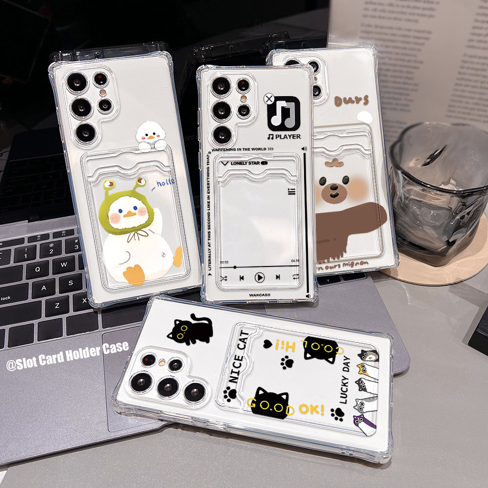 COD เคส Samsung A16 A55 A35 A05S A06 A15 A54 A12 A05 A23 A22 A14 A53 A52 5G เคสCuteซิลิโคนใหม่กล่องใส่บัตร