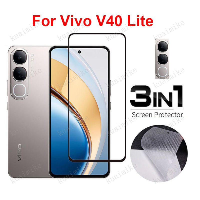 ฟิล์มกันรอย 3 in 1 สำหรับ Vivo V40 Lite กระจกนิรภัย ฟิล์ม สำหรับ Vivo V40e V30e V29e V27e V25e V40 V