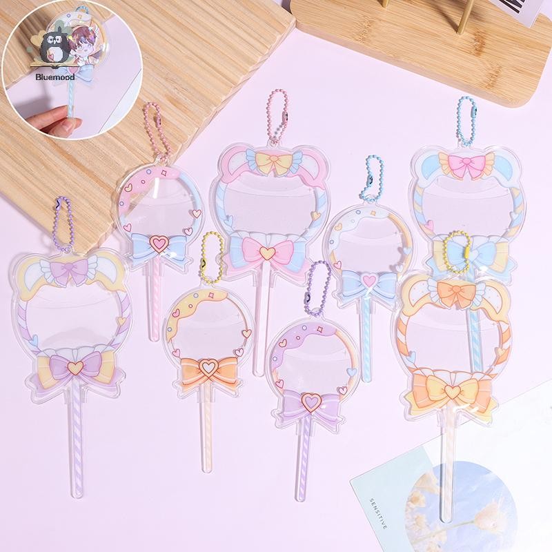 [Bluemood] 1 ชิ้น Lollipop Badge Storage Display กระเป๋าจี้ PVC เกราะป้องกันกระเป๋าสําหรับ 58/75 มม.Star อะนิเมะอุปกรณ์ต่อพ่วงเหรียญใหม่