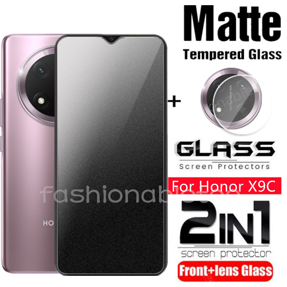 9h Matte Screen Protector กระจกนิรภัยสําหรับ Honor X9C สมาร์ท X9B X9A X8B X8A X7C X7B X6B X6A X5B plus HonorX9C Anti ลายนิ้วมือคลุมทั้งหมด Frosted ปกหลังฟิล์มด้านหน้าเลนส์ฟิล์ม