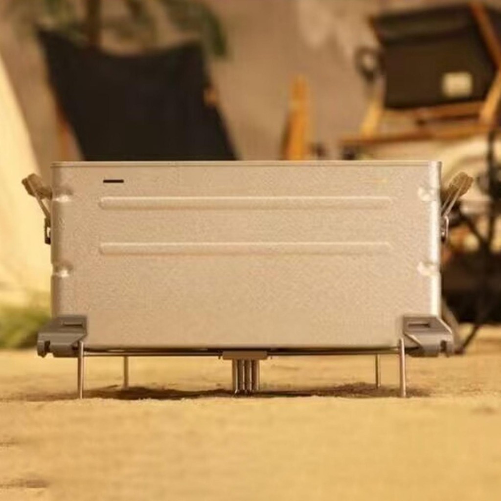 [wishshopeljjda] ขาตั้งแบบพับได้ที่วางกล่องน้ําแข็งที่วางกระเป๋าถังขยะมั่นคงหนักพับได้