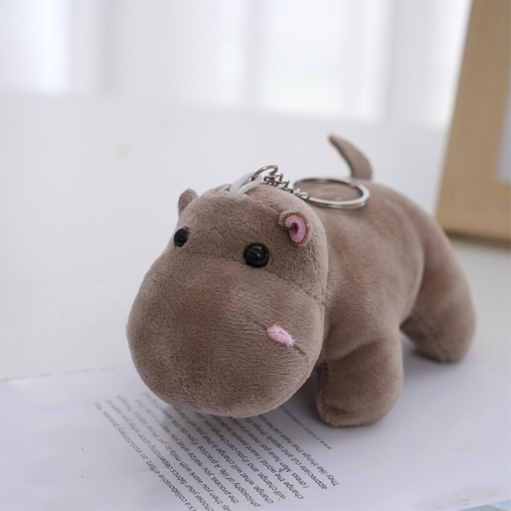 Moodeng ตุ๊กตาสัตว์พวงกุญแจ Hippo จี้ตุ๊กตาสําหรับเป้สะพายหลังน่ารัก Hippo Keyholder กระเป๋าเป้สะพายหลังจี้ unhcxeth