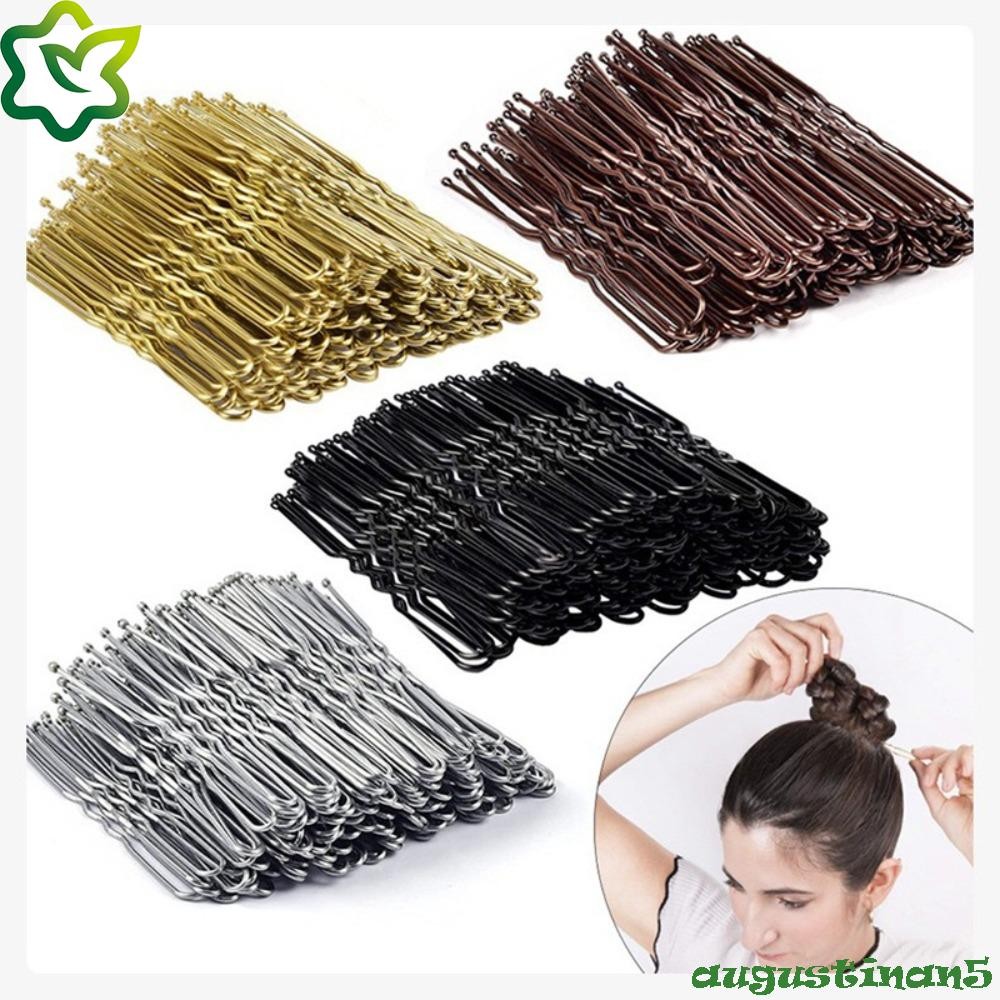 Augustinan 50 ชิ้นคลิปผมโลหะ, 5/6/7 ซม.Bobby Pin U รูปร่าง Barrette, อุปกรณ์เสริมผมทนทานที่มองไม่เห็นสําหรับ Bun ทรงผม Hairpins ผู้หญิง