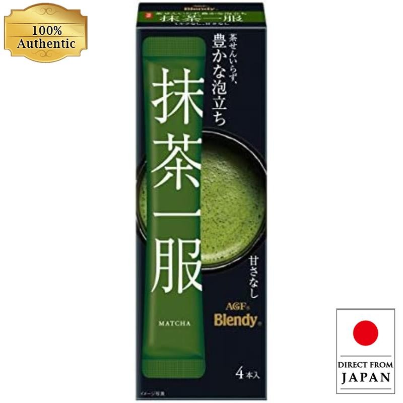 Matcha มัทฉะ เอจีเอฟ เบลนดี้ มัทฉะ ไม่มีนม 4 ขวด x 6 กล่อง [ผงมัทฉะ] [ไม่หวาน] 7.5 กรัม (x 24)【Direc