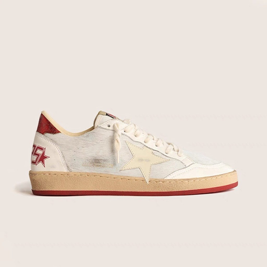 Golden Goose รองเท้าผ้าใบสำหรับผู้ชายและผู้หญิงคู่ unisex Old Star Little สกปรกรองเท้า Little สีขาวร