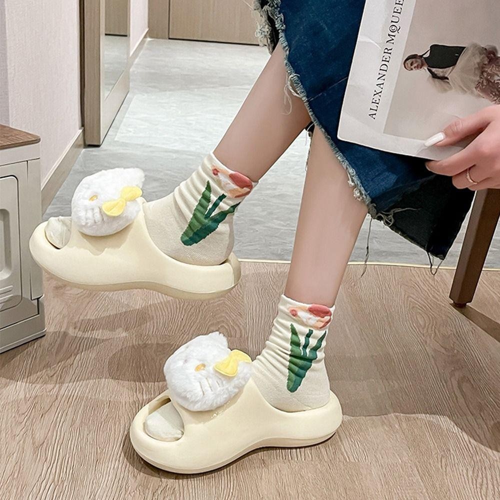 MELODYGOODS1 รองเท้าแตะสไลด์, รองเท้าแตะ Flip Flops น่ารัก, Hot Kitty Slide Shower Funny Shower Shoes Women