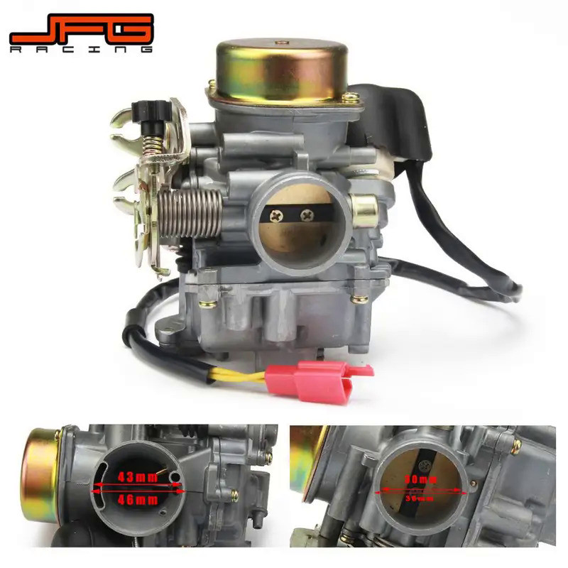 MoMotorcycle CVK30 CVK 30MM Carburetor Carb Replacement For Keihin Scooters ATV GY6 150-250CC TANK 2